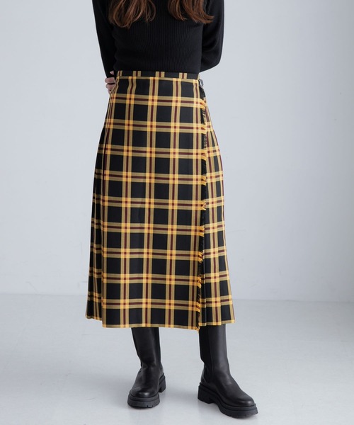 URBAN RESEARCH Sonny Label(アーバンリサーチサニーレーベル)の「『別注』GLEN FYNE×Sonny Label チェックキルトスカート(スカート・レディース・イエロー系その他/グレー系その他・28/26)」の20枚目の写真