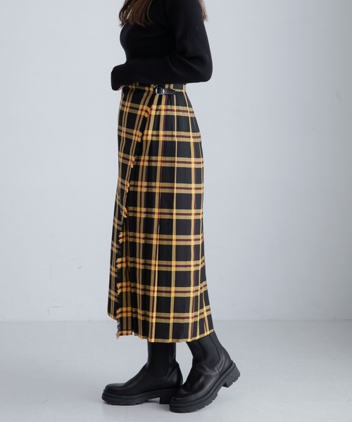 URBAN RESEARCH Sonny Label(アーバンリサーチサニーレーベル)の「『別注』GLEN FYNE×Sonny Label チェックキルトスカート(スカート・レディース・イエロー系その他/グレー系その他・28/26)」の21枚目の写真