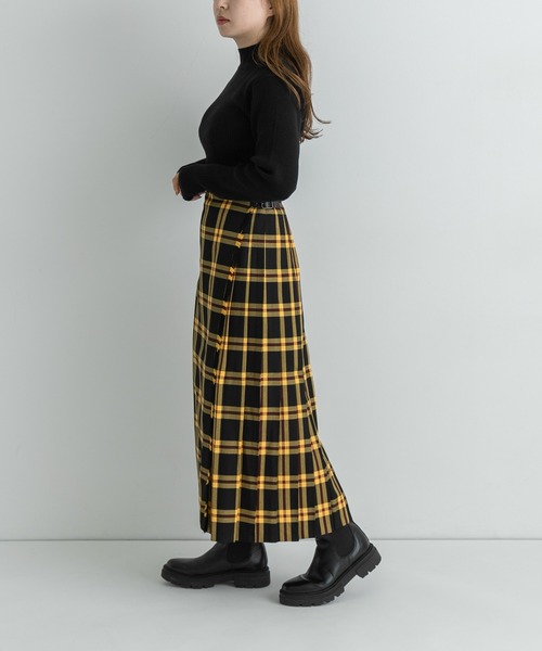 URBAN RESEARCH Sonny Label(アーバンリサーチサニーレーベル)の「『別注』GLEN FYNE×Sonny Label チェックキルトスカート(スカート・レディース・イエロー系その他/グレー系その他・28/26)」の18枚目の写真