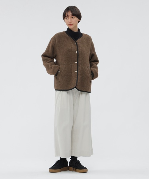 MHL.（エムエイチエル）の「FELTED ROUGH WOOL（ニット/セーター・レディース・ブラック/ブルー/ダークオレンジ/オフホワイト・2）」の12枚目の写真