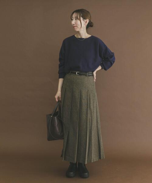 ITEMS URBANRESEARCH（アイテムズ アーバンリサーチ）の「ベルト付きプリーツスカート（スカート・レディース・ブラック/ブラウン・FREE）」の15枚目の写真