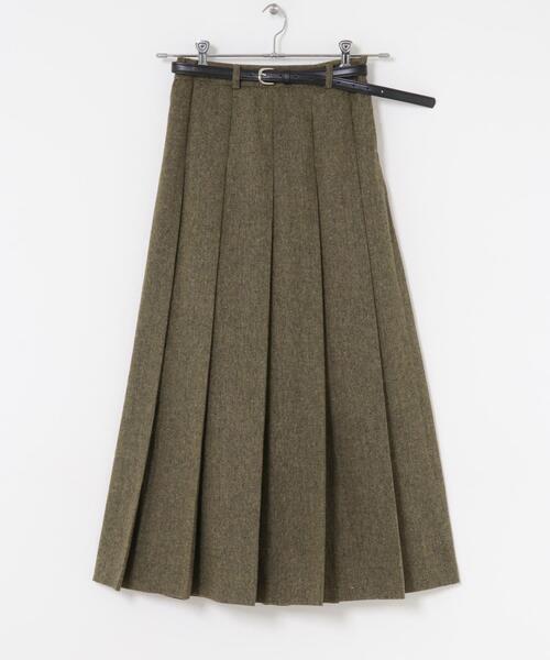 ITEMS URBANRESEARCH（アイテムズ アーバンリサーチ）の「ベルト付きプリーツスカート（スカート・レディース・ブラック/ブラウン・FREE）」の21枚目の写真