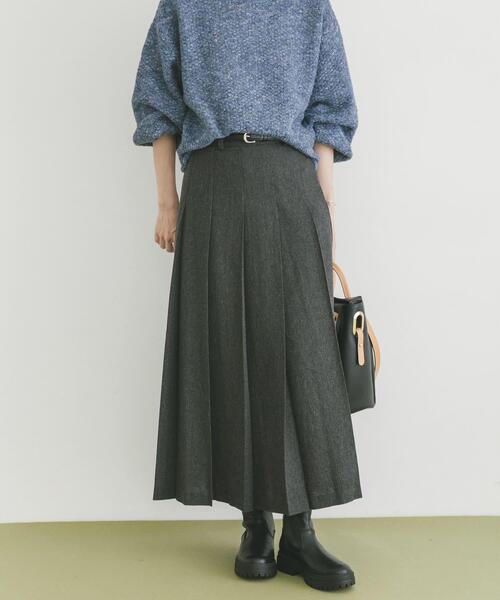 セール】ベルト付きプリーツスカート（スカート）｜ITEMS