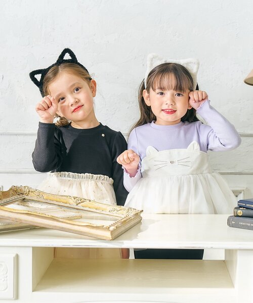 apres les cours（アプレレクール）の「【ジュニア対応】花びらチュールバックリボンワンピース（ワンピース・キッズ・アイボリー/ラベンダー・80/90/100/110/120/130/140）」の17枚目の写真