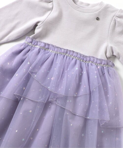 apres les cours（アプレレクール）の「【ジュニア対応】花びらチュールバックリボンワンピース（ワンピース・キッズ・アイボリー/ラベンダー・80/90/100/110/120/130/140）」の13枚目の写真