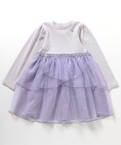 apres les cours（アプレレクール）の「【ジュニア対応】花びらチュールバックリボンワンピース（ワンピース・キッズ・アイボリー/ラベンダー・80/90/100/110/120/130/140）」の9枚目の写真