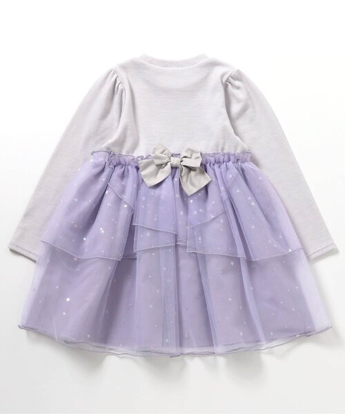 apres les cours（アプレレクール）の「【ジュニア対応】花びらチュールバックリボンワンピース（ワンピース・キッズ・アイボリー/ラベンダー・80/90/100/110/120/130/140）」の6枚目の写真