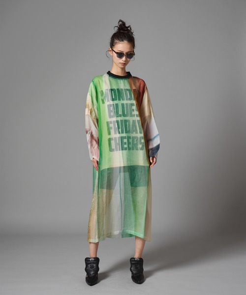 NON TOKYO（ノントーキョー）の「NON TOKYO/ノントーキョー/ダイレクトプリントシアーワンピース（ワンピース・レディース・その他/その他1・F）」の5枚目の写真