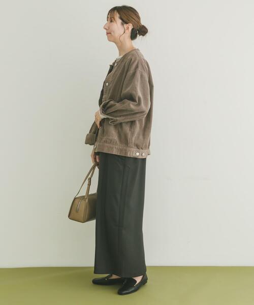 セール】『イージーケア』コーデュロイノーカラージャケット（ノー