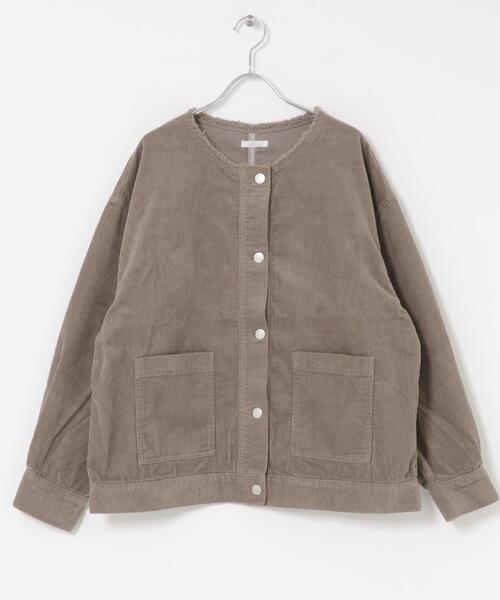 ITEMS URBANRESEARCH（アイテムズ アーバンリサーチ）の「『イージーケア』コーデュロイノーカラージャケット（ノーカラージャケット・レディース・ホワイト系その他/モカ/ブラウン・FREE）」の15枚目の写真