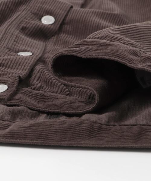 ITEMS URBANRESEARCH（アイテムズ アーバンリサーチ）の「『イージーケア』コーデュロイノーカラージャケット（ノーカラージャケット・レディース・ホワイト系その他/モカ/ブラウン・FREE）」の4枚目の写真