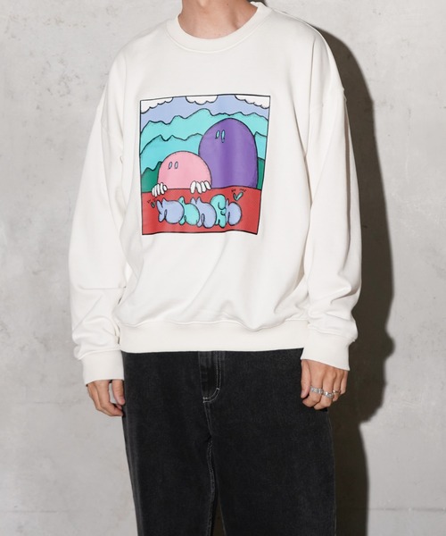 NANGA(ナンガ)の「NANGA / ナンガ NANGA×RYUJI KAMIYAMA SWEAT 神山隆二 スウェット(スウェット・メンズ・オートミール/ホワイト/ブラック・MEDIUM/LARGE/X-LARGE)」の4枚目の写真