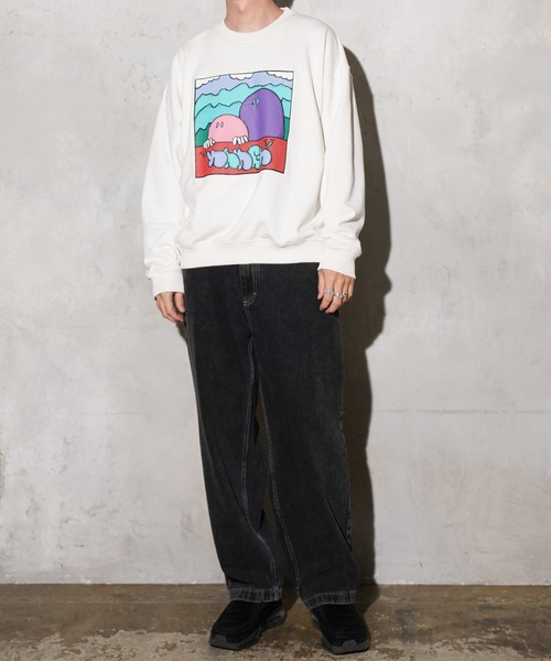 NANGA(ナンガ)の「NANGA / ナンガ NANGA×RYUJI KAMIYAMA SWEAT 神山隆二 スウェット(スウェット・メンズ・オートミール/ホワイト/ブラック・MEDIUM/LARGE/X-LARGE)」の5枚目の写真