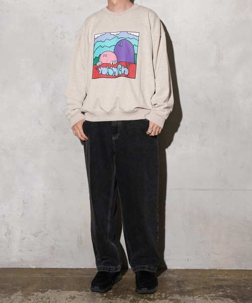NANGA(ナンガ)の「NANGA / ナンガ NANGA×RYUJI KAMIYAMA SWEAT 神山隆二 スウェット(スウェット・メンズ・オートミール/ホワイト/ブラック・MEDIUM/LARGE/X-LARGE)」の8枚目の写真