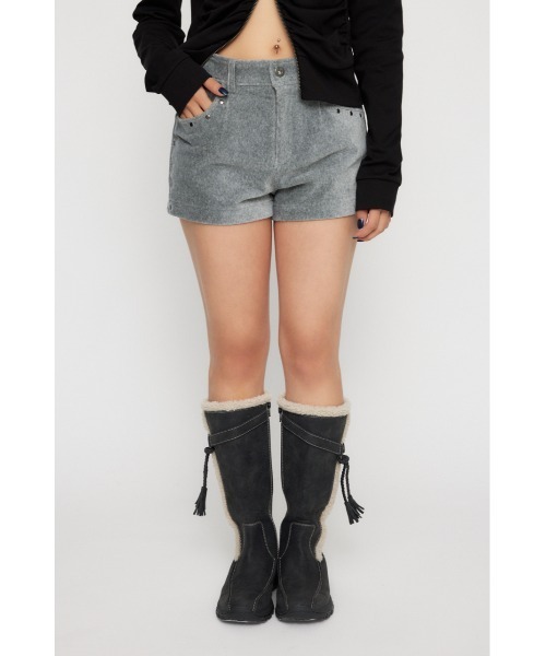 LAGUA GEM(ラグアジェム)の「BRUSHED COMPACT ショートパンツ(その他パンツ・レディース・ブラック/ライトカーキ/杢グレー・X-SMALL/SMALL/MEDIUM)」の7枚目の写真