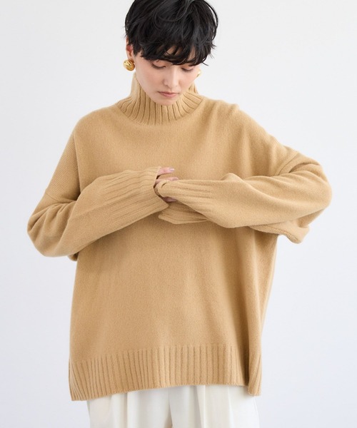 BARNYARDSTORM(バンヤードストーム)の「BARNYARDSTORM / AQUAハイネックプルオーバー【WEB限定カラー】【YouTube「i.style closet」紹介アイテム】(ニット/セーター・レディース・ピンク/ホワイト/イエロー/パープル/ベージュ/チャコール・M/S)」の1枚目の写真