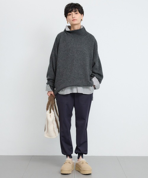 BARNYARDSTORM(バンヤードストーム)の「BARNYARDSTORM / AQUAハイネックプルオーバー【WEB限定カラー】【YouTube「i.style closet」紹介アイテム】(ニット/セーター・レディース・ピンク/ホワイト/イエロー/パープル/ベージュ/チャコール・M/S)」の8枚目の写真