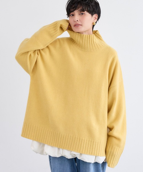 BARNYARDSTORM(バンヤードストーム)の「BARNYARDSTORM / AQUAハイネックプルオーバー【WEB限定カラー】【YouTube「i.style closet」紹介アイテム】(ニット/セーター・レディース・ピンク/ホワイト/イエロー/パープル/ベージュ/チャコール・M/S)」の9枚目の写真