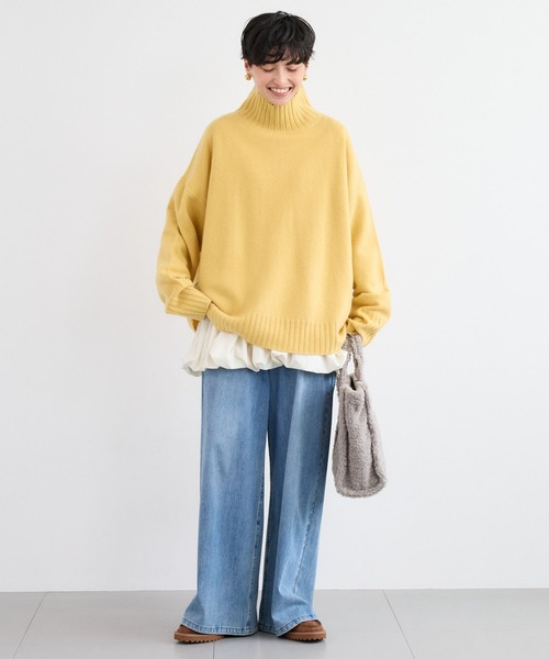 BARNYARDSTORM(バンヤードストーム)の「BARNYARDSTORM / AQUAハイネックプルオーバー【WEB限定カラー】【YouTube「i.style closet」紹介アイテム】(ニット/セーター・レディース・ピンク/ホワイト/イエロー/パープル/ベージュ/チャコール・M/S)」の11枚目の写真