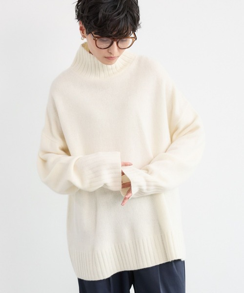 BARNYARDSTORM(バンヤードストーム)の「BARNYARDSTORM / AQUAハイネックプルオーバー【WEB限定カラー】【YouTube「i.style closet」紹介アイテム】(ニット/セーター・レディース・ピンク/ホワイト/イエロー/パープル/ベージュ/チャコール・M/S)」の10枚目の写真