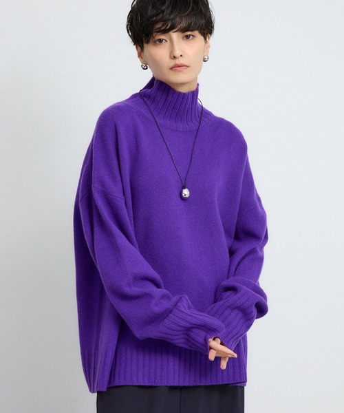 BARNYARDSTORM(バンヤードストーム)の「BARNYARDSTORM / AQUAハイネックプルオーバー【WEB限定カラー】【YouTube「i.style closet」紹介アイテム】(ニット/セーター・レディース・ピンク/ホワイト/イエロー/パープル/ベージュ/チャコール・M/S)」の13枚目の写真