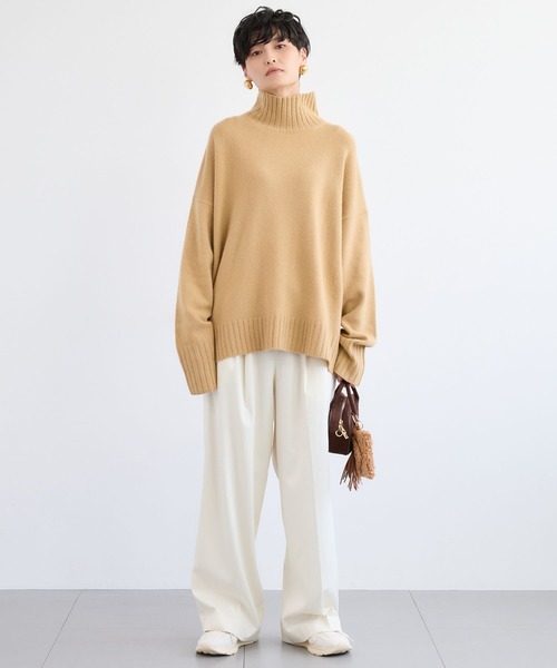 BARNYARDSTORM(バンヤードストーム)の「BARNYARDSTORM / AQUAハイネックプルオーバー【WEB限定カラー】【YouTube「i.style closet」紹介アイテム】(ニット/セーター・レディース・ピンク/ホワイト/イエロー/パープル/ベージュ/チャコール・M/S)」の18枚目の写真