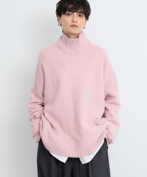 BARNYARDSTORM(バンヤードストーム)の「BARNYARDSTORM / AQUAハイネックプルオーバー【WEB限定カラー】【YouTube「i.style closet」紹介アイテム】(ニット/セーター・レディース・ピンク/ホワイト/イエロー/パープル/ベージュ/チャコール・M/S)」の14枚目の写真