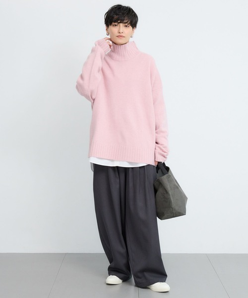 BARNYARDSTORM(バンヤードストーム)の「BARNYARDSTORM / AQUAハイネックプルオーバー【WEB限定カラー】【YouTube「i.style closet」紹介アイテム】(ニット/セーター・レディース・ピンク/ホワイト/イエロー/パープル/ベージュ/チャコール・M/S)」の17枚目の写真