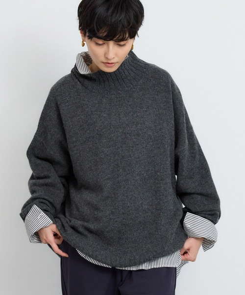 BARNYARDSTORM(バンヤードストーム)の「BARNYARDSTORM / AQUAハイネックプルオーバー【WEB限定カラー】【YouTube「i.style closet」紹介アイテム】(ニット/セーター・レディース・ピンク/ホワイト/イエロー/パープル/ベージュ/チャコール・M/S)」の15枚目の写真