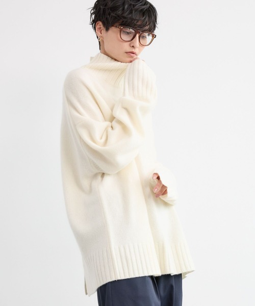 BARNYARDSTORM(バンヤードストーム)の「BARNYARDSTORM / AQUAハイネックプルオーバー【WEB限定カラー】【YouTube「i.style closet」紹介アイテム】(ニット/セーター・レディース・ピンク/ホワイト/イエロー/パープル/ベージュ/チャコール・M/S)」の20枚目の写真