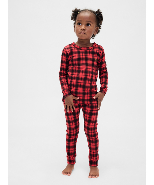 GAP(ギャップ)の「オーガニック ブラッシュドコットン ホリデー パジャマセット (キッズ・ベビー)(ルームウェア/パジャマ・キッズ・グリーン系その他/ブラック×レッド/グリーン・110cm/105cm/100cm/95cm/90cm/80cm)」の5枚目の写真