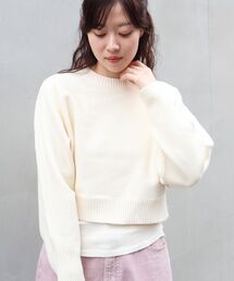 3WAYレイヤードクルーニット