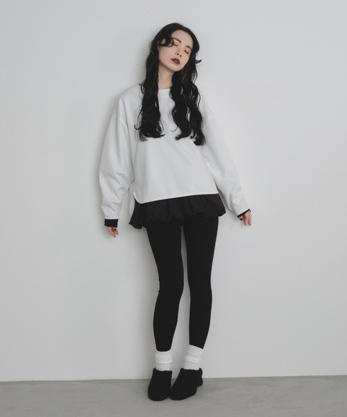 Shelly island（シェリーアイランド）の「リブレギンス（レギンス/スパッツ・レディース・グレー/ブラック/ホワイト・FREE）」の17枚目の写真