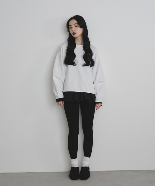 Shelly island（シェリーアイランド）の「リブレギンス（レギンス/スパッツ・レディース・グレー/ブラック/ホワイト・FREE）」の16枚目の写真