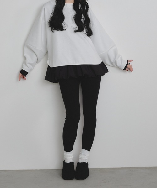 Shelly island（シェリーアイランド）の「リブレギンス（レギンス/スパッツ・レディース・グレー/ブラック/ホワイト・FREE）」の14枚目の写真