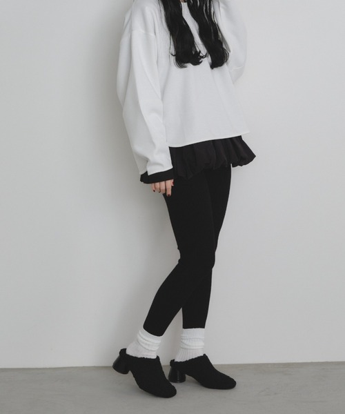 Shelly island（シェリーアイランド）の「リブレギンス（レギンス/スパッツ・レディース・グレー/ブラック/ホワイト・FREE）」の13枚目の写真