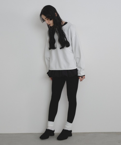 Shelly island（シェリーアイランド）の「リブレギンス（レギンス/スパッツ・レディース・グレー/ブラック/ホワイト・FREE）」の21枚目の写真