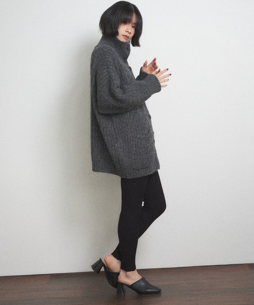 Shelly island（シェリーアイランド）の「リブレギンス（レギンス/スパッツ・レディース・グレー/ブラック/ホワイト・FREE）」の10枚目の写真