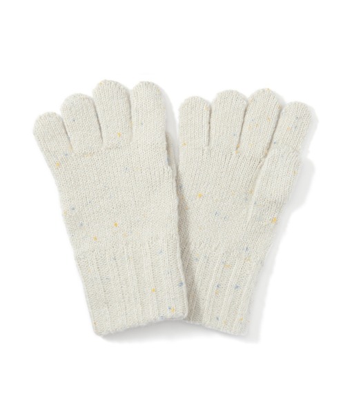 無印良品（ムジルシリョウヒン）の「＜キッズ＞　再生ポリエステル混　のびのび　手袋（手袋・キッズ・ダークグレー/オートミール/レッド・FREE）」の2枚目の写真