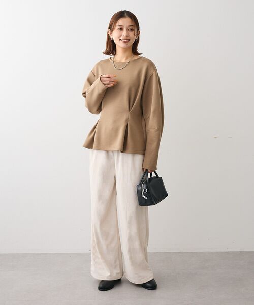 ELENCARE DUE（エレンカーレデュエ）の「・ELENCARE DUE コーデュロイイージーパンツ（その他パンツ・レディース・ブラック/アイボリー/ブラウン/ボルドー・FREE）」の13枚目の写真