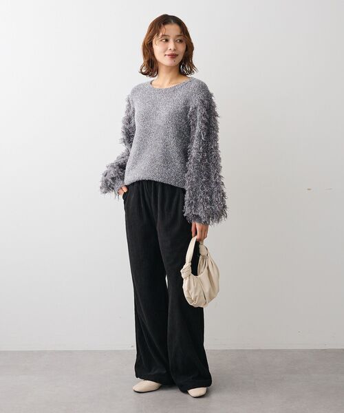 ELENCARE DUE（エレンカーレデュエ）の「・ELENCARE DUE コーデュロイイージーパンツ（その他パンツ・レディース・ブラック/アイボリー/ブラウン/ボルドー・FREE）」の14枚目の写真