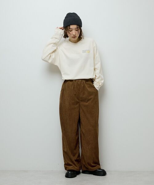 ELENCARE DUE（エレンカーレデュエ）の「・ELENCARE DUE コーデュロイイージーパンツ（その他パンツ・レディース・ブラック/アイボリー/ブラウン/ボルドー・FREE）」の15枚目の写真
