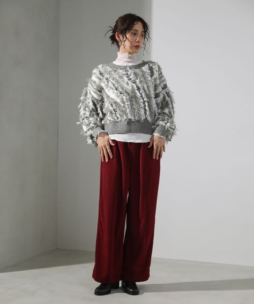 ELENCARE DUE（エレンカーレデュエ）の「・ELENCARE DUE コーデュロイイージーパンツ（その他パンツ・レディース・ブラック/アイボリー/ブラウン/ボルドー・FREE）」の18枚目の写真