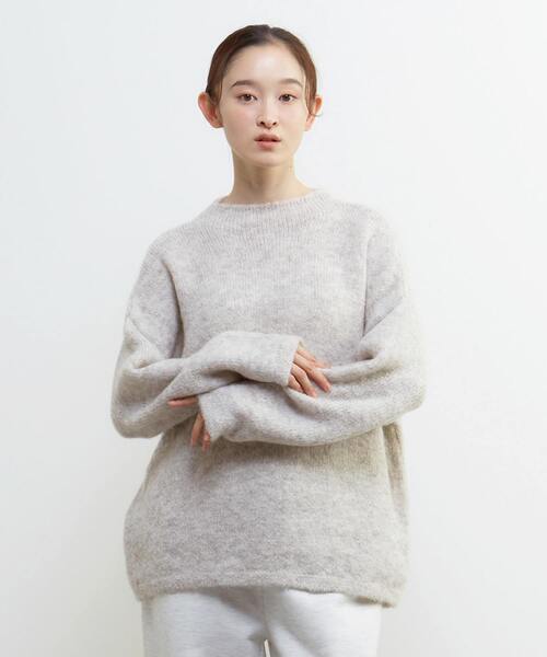 Lourmarin（ルールマラン）の「《別注》【TRICOTS JEAN MARC/トリコット・ジーン・ マルク】ボトルネックニットプルオーバー（ニット/セーター・レディース・ブルー/グレー/ピンクベージュ/ライトグレー・FREE）」の2枚目の写真