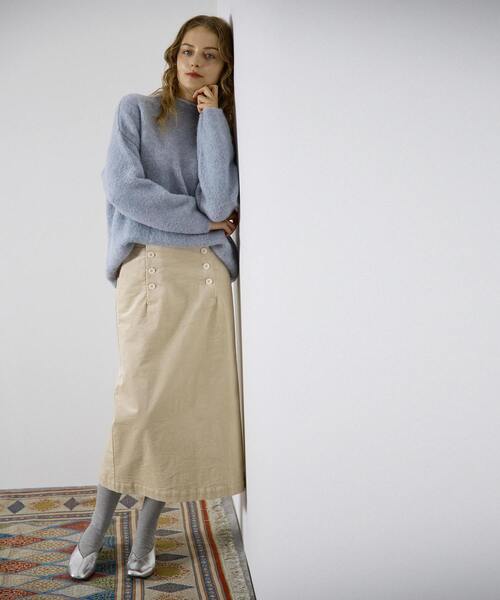 Lourmarin（ルールマラン）の「《別注》【TRICOTS JEAN MARC/トリコット・ジーン・ マルク】ボトルネックニットプルオーバー（ニット/セーター・レディース・ブルー/グレー/ピンクベージュ/ライトグレー・FREE）」の5枚目の写真