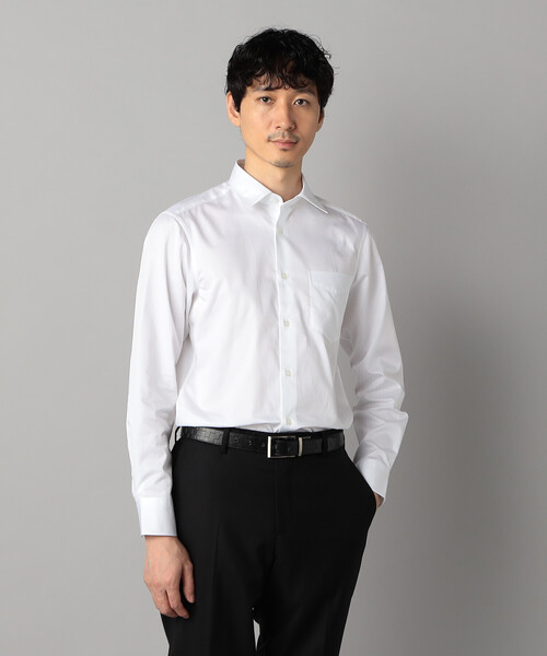 COMME CA MEN(コムサメン)の「アルビニ コットンブロード レギュラーカラーシャツ(シャツ/ブラウス・メンズ・ホワイト・S/M/L)」の1枚目の写真