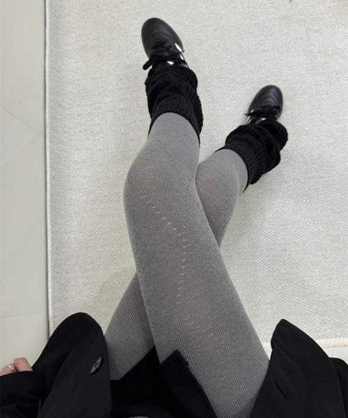 Vipoa（ヴィポア）の「Argyle check knit tights（タイツ/ストッキング・レディース・アイボリー/チャコールグレー/グレー/ブラック/ブラウン/レッド・FREE）」の18枚目の写真