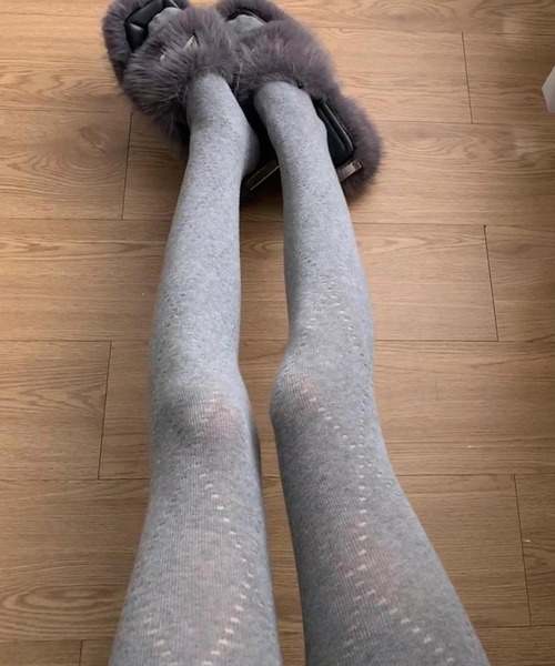 Vipoa（ヴィポア）の「Argyle check knit tights（タイツ/ストッキング・レディース・アイボリー/チャコールグレー/グレー/ブラック/ブラウン/レッド・FREE）」の21枚目の写真