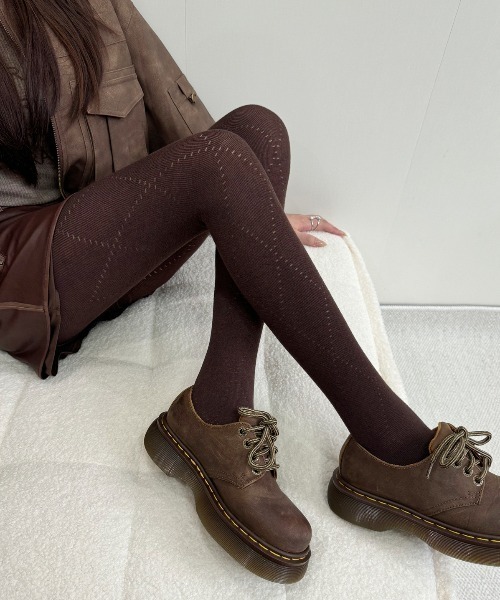 Vipoa（ヴィポア）の「Argyle check knit tights（タイツ/ストッキング・レディース・アイボリー/チャコールグレー/グレー/ブラック/ブラウン/レッド・FREE）」の10枚目の写真