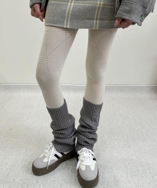 Argyle check knit tights（タイツ/ストッキング）｜Vipoa（ヴィポア